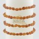Small tiny amber beads bracelet raw cognac